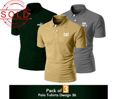 Pack of 3 Polo T-shirts Design 36